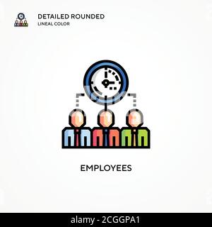 Employees vector icon. Modern vector illustration concepts. Easy to edit and customize. Stock Vector