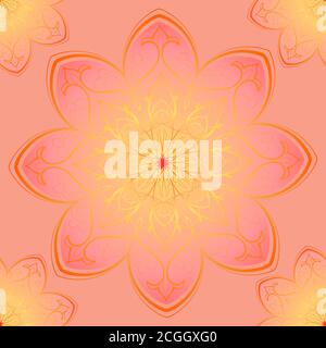 Ornamental seamless pattern with mandala. Vintage, paisley elements. Ornament. Traditional, Ethnic, Turkish, Indian motifs. Great for fabric and Stock Vector
