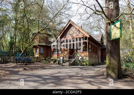 Edwardian pavilion, now Queen's Wood café, Highgate, London Stock Photo