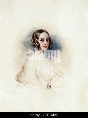 Robertson Christina - Portrait of Grand Duchess Maria Nikolayevna 2 - British School - 19th  Century Stock Photo