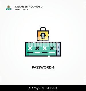 Password-1 vector icon. Modern vector illustration concepts. Easy to edit and customize. Stock Vector