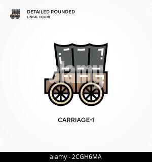 Carriage-1 vector icon. Modern vector illustration concepts. Easy to edit and customize. Stock Vector