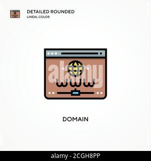 Domain vector icon. Modern vector illustration concepts. Easy to edit and customize. Stock Vector