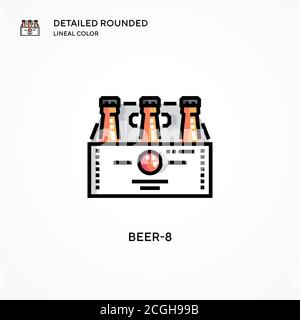 Beer-8 vector icon. Modern vector illustration concepts. Easy to edit and customize. Stock Vector