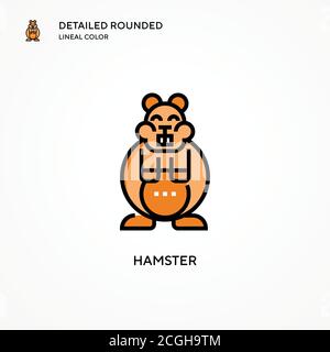 Hamster vector icon. Modern vector illustration concepts. Easy to edit and customize. Stock Vector