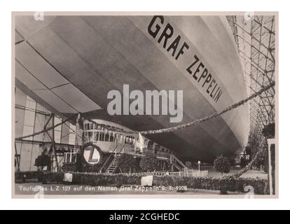 Archive Zeppelin airship launching ceremony at Friedrichshafen, Germany, for Zeppelin LZ127 'Graf Zeppelin'  9.7.1928 Stock Photo