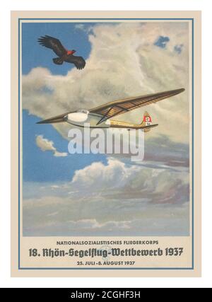 FLIEGERKORPS 1937,Nazi Propaganda Card Poster 