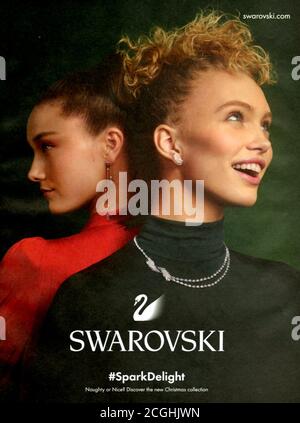 2010s UK Swarovski Magazine Advert Stock Photo