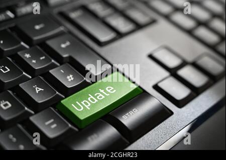 Update , Keyboard button Stock Photo