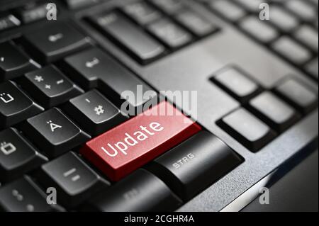 Update , Keyboard button Stock Photo
