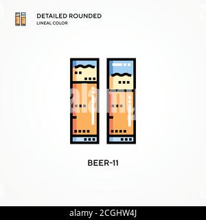 Beer-11 vector icon. Modern vector illustration concepts. Easy to edit and customize. Stock Vector