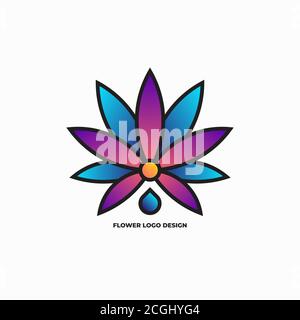 Flower logo design template Stock Vector