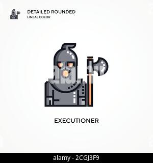 Executioner vector icon. Modern vector illustration concepts. Easy to edit and customize. Stock Vector