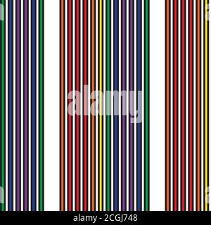 Rainbow striped seamless pattern background suitable for fashion textiles Stock Vector