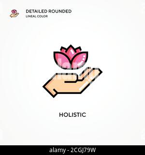 Holistic vector icon. Modern vector illustration concepts. Easy to edit and customize. Stock Vector