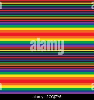 Rainbow striped seamless pattern background suitable for fashion textiles Stock Vector