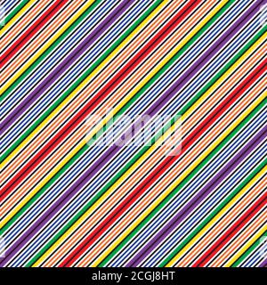 Rainbow striped seamless pattern background suitable for fashion textiles Stock Vector