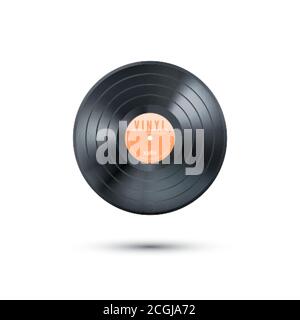 Vinyl music record. Retro audio disk. Vector illustration Stock Vector