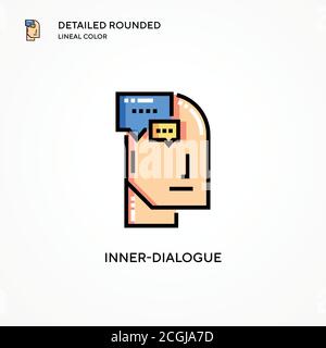 Inner-dialogue vector icon. Modern vector illustration concepts. Easy to edit and customize. Stock Vector