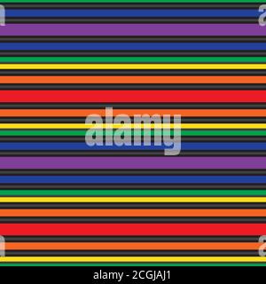 Rainbow striped seamless pattern background suitable for fashion textiles Stock Vector