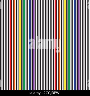 Rainbow striped seamless pattern background suitable for fashion textiles Stock Vector