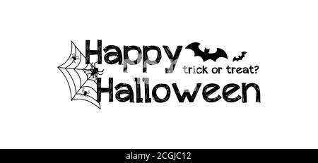 Happy halloween vector text. Halloween lettering. Happy halloween illustration. Halloween. Happy halloween text on white background. Stock Vector