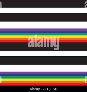 Rainbow striped seamless pattern background suitable for fashion textiles Stock Vector