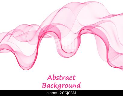 Abstract vector wave. Pink wavy lines. eps 10 Stock Vector