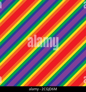 Rainbow striped seamless pattern background suitable for fashion textiles Stock Vector