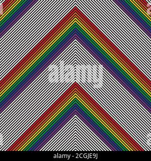 Rainbow striped seamless pattern background suitable for fashion textiles Stock Vector