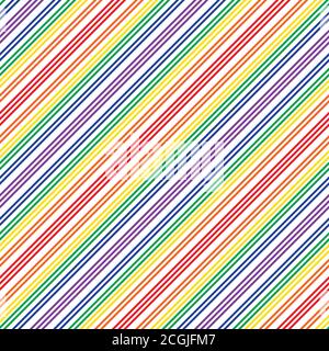 Rainbow striped seamless pattern background suitable for fashion textiles Stock Vector