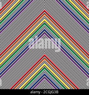 Rainbow striped seamless pattern background suitable for fashion textiles Stock Vector