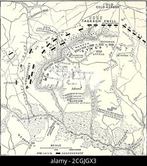 Map of the battle-field of Gaines's Mill, showing approximately the ...