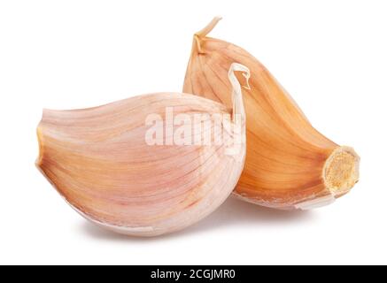 garlic cloves isolated on white background Stock Photo