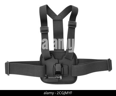 action camera chest mount path isolated on white Stock Photo