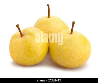 nashi pear path isolated on white Stock Photo
