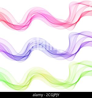 Set of colored waves. Abstract vector graphics. Waves for advertising. eps 10 Stock Vector