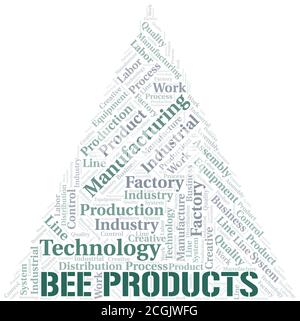 Bee Products word cloud create with the text only. Stock Vector