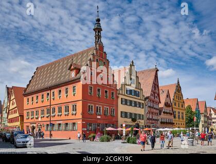 old town of Dinkelsbuhl, Central Franconia, Bavaria, Germany Stock Photo