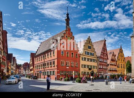 old town of Dinkelsbuhl, Central Franconia, Bavaria, Germany Stock Photo