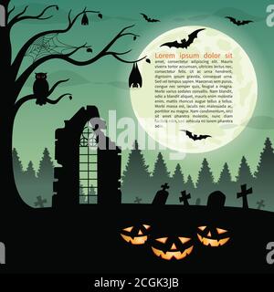 Halloween party vector background Stock Vector