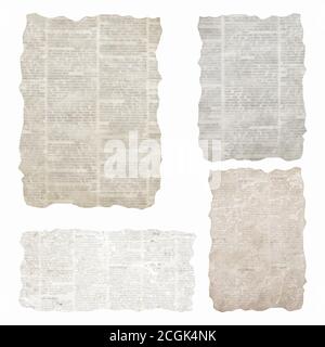 Vintage newspaper vector template with newsprint text. Illustration of ...
