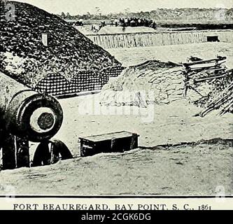 . Original photographs taken on the battlefields during the Civil War of the United States . COOSAW FERRY, PORT ROYAL ISLAND, S. C.. Stock Photo