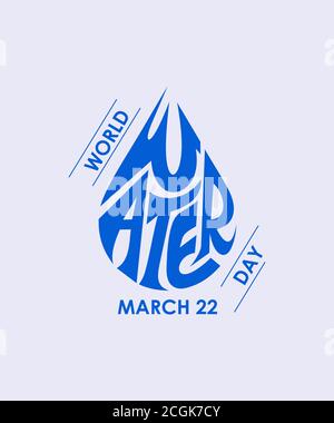 World water day typography design Stock Vector