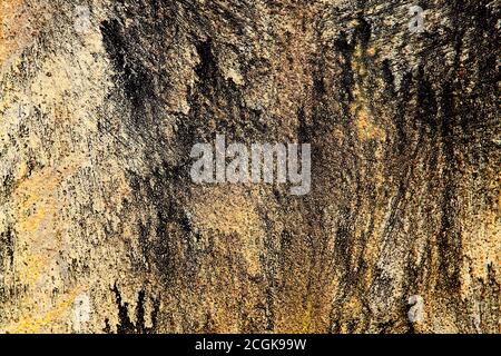 Ochre orange yellow black rust textured abstract background. Autumnal colours and rust texture. Stock Photo