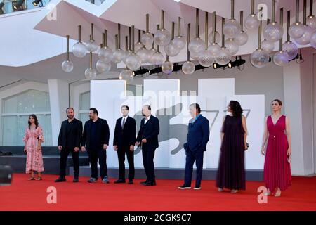 77th Venice Film Festival 2020, Red Carpet Film I Predatori. Pictured Stock Photo