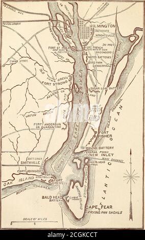 Map of the Cape Fear River and the approaches to Wilmington, N.C ...
