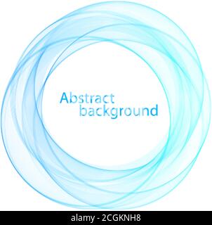 Blue circle. Abstract wave. Logo. Layout for advertising. eps10 Stock Vector