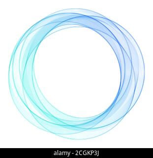 Blue circle. Abstract wave. Logo. Layout for advertising. eps10 Stock Vector