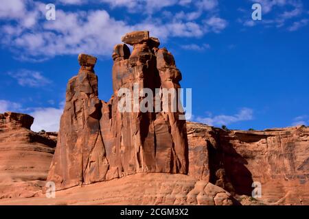 Red Rock formations in arches National Park, Utah Stock Photo